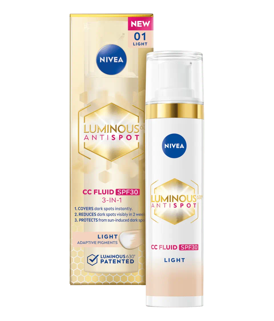 NIVEA CC krém Luminous630® SPF 30 – světlý odstín DM drogerie – 499 Kč