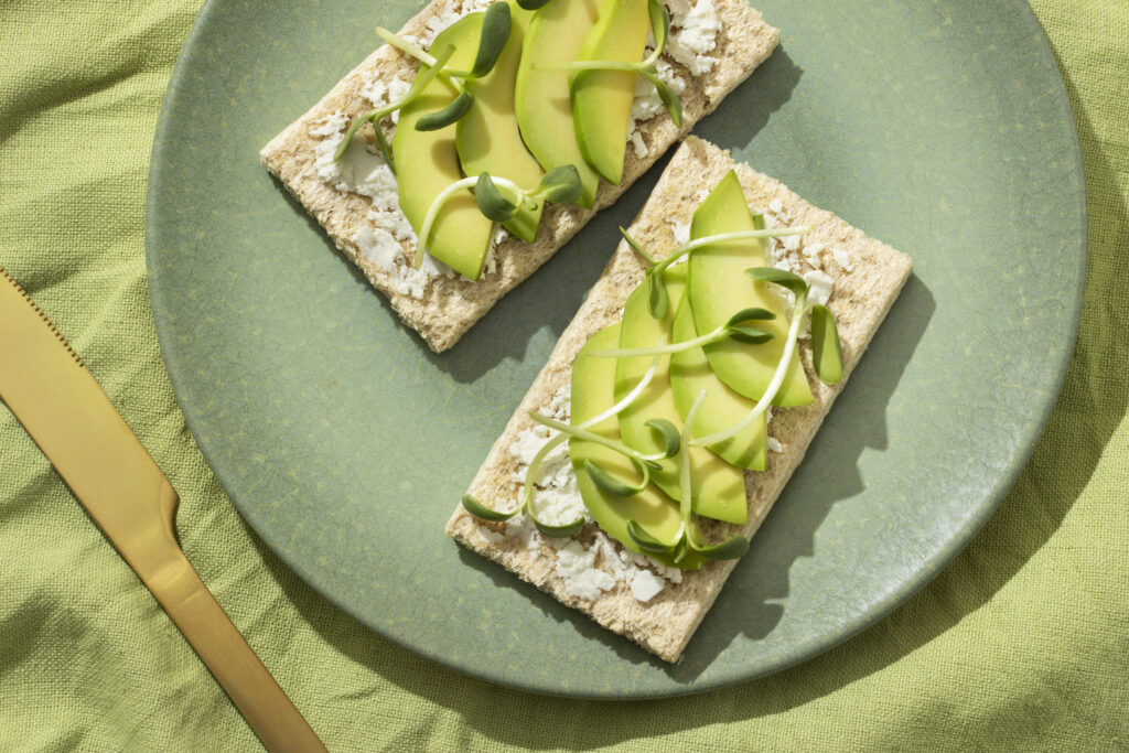 top-view-plate-with-keto-diet-food-golden-knife